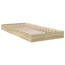 vidaXL sonoma tölgy színű szerelt fa ágykeret matrac nélkül 75x190 cm