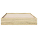 vidaXL sonoma tölgy színű szerelt fa ágykeret matrac nélkül 75x190 cm