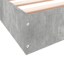 vidaXL betonszürke szerelt fa ágykeret 75 x 190 cm