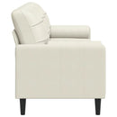 vidaXL 3 személyes krémszínű bársony kanapé díszpárnákkal 210 cm