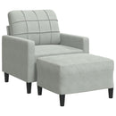 vidaXL világosszürke bársony kanapéfotel lábtartóval 60 cm