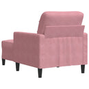 vidaXL rózsaszín bársony kanapéfotel lábtartóval 60 cm
