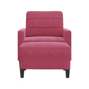 vidaXL bordó bársony kanapéfotel lábtartóval 60 cm