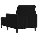 vidaXL fekete bársony kanapéfotel lábtartóval 60 cm
