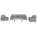 vidaXL 3 részes világosszürke szövet ülőgarnitúra