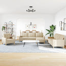 vidaXL 4 részes krémszínű szövet ülőgarnitúra lábzsámollyal