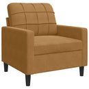 vidaXL 3 részes barna bársony ülőgarnitúra párnákkal