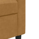 vidaXL 3 részes barna bársony ülőgarnitúra párnákkal