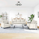 vidaXL 3 részes krém bársony ülőgarnitúra párnákkal