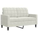 vidaXL 3 részes krém bársony ülőgarnitúra párnákkal