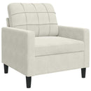 vidaXL 3 részes krém bársony ülőgarnitúra párnákkal