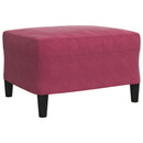 vidaXL 4 részes bordó bársony ülőgarnitúra párnákkal