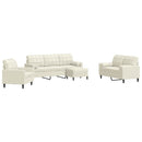 vidaXL 4 részes krémszínű bársony ülőgarnitúra párnákkal