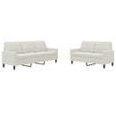 vidaXL 2 részes krém bársony ülőgarnitúra párnákkal