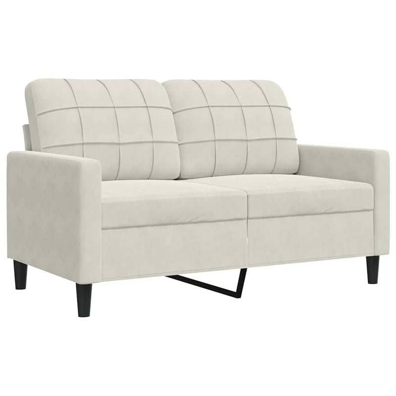 vidaXL 2 részes krém bársony ülőgarnitúra párnákkal