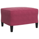 vidaXL 3 részes bordó bársony ülőgarnitúra párnákkal