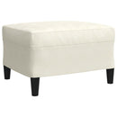 vidaXL 3 részes krémszínű bársony ülőgarnitúra párnákkal