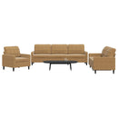 vidaXL 3 részes barna bársony ülőgarnitúra párnákkal