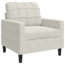 vidaXL 3 részes krém bársony ülőgarnitúra párnákkal