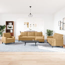 vidaXL 4 részes barna bársony ülőgarnitúra párnákkal