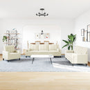 vidaXL 3 részes krémszínű bársony ülőgarnitúra párnákkal