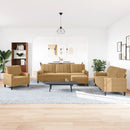 vidaXL 4 részes barna bársony ülőgarnitúra párnákkal