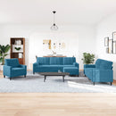vidaXL 4 részes kék bársony ülőgarnitúra párnákkal