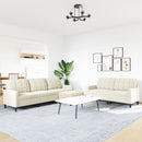 vidaXL 3 részes krém bársony ülőgarnitúra párnákkal