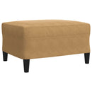 vidaXL 3 részes barna bársony ülőgarnitúra párnákkal