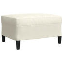 vidaXL 3 részes krémszínű bársony ülőgarnitúra párnákkal