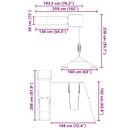 vidaXL impregnált fenyőfa kültéri játszószett