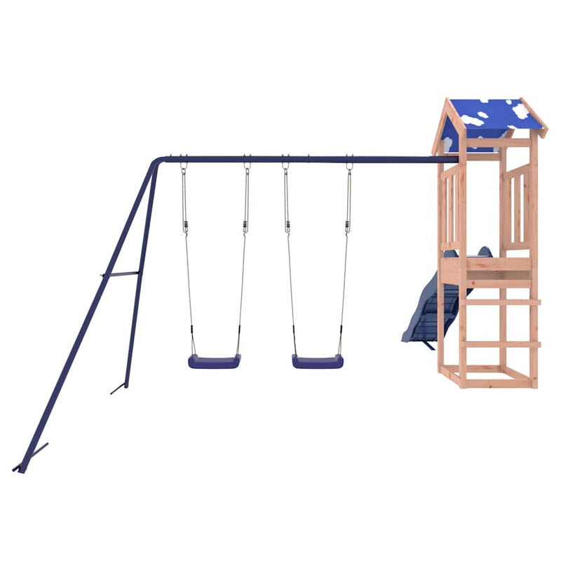 vidaXL tömör duglászfenyő kültéri játszószett