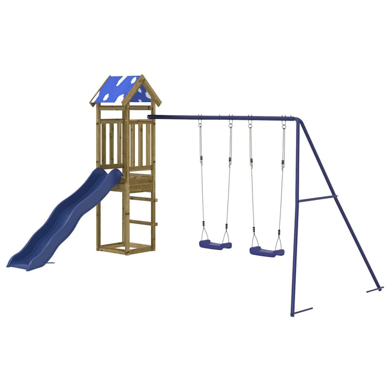 vidaXL impregnált fenyőfa kültéri játszószett