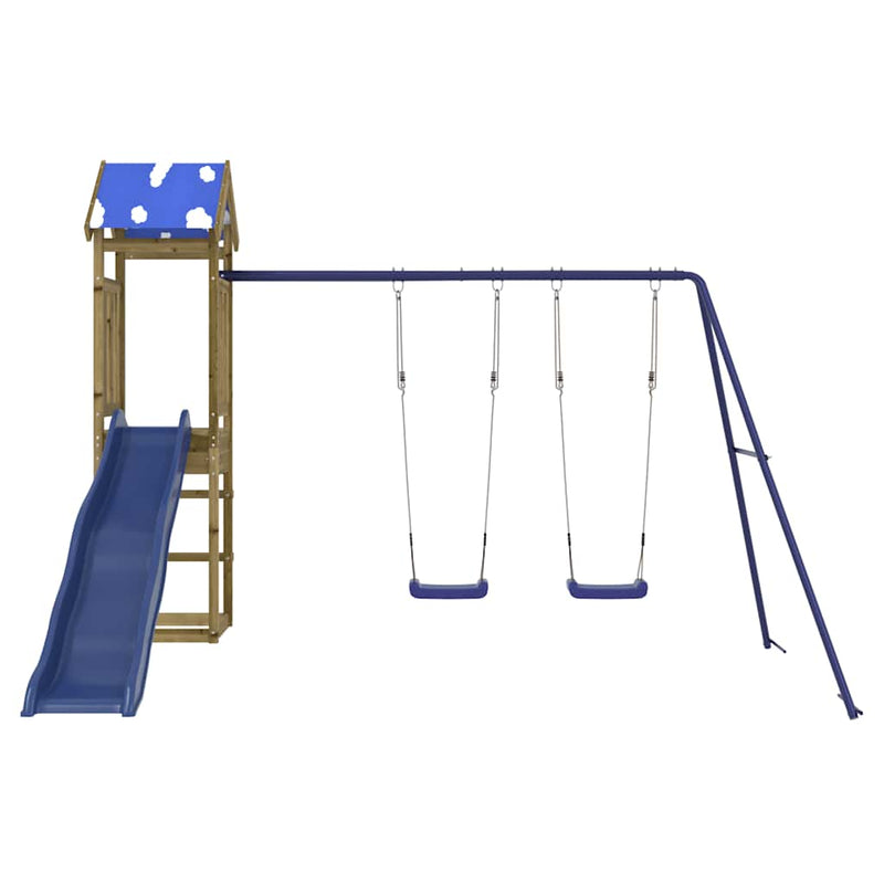 vidaXL impregnált fenyőfa kültéri játszószett