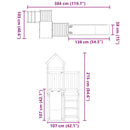 vidaXL tömör fenyőfa kültéri játszószett