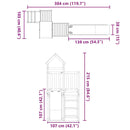 vidaXL impregnált fenyőfa kültéri játszószett