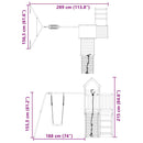 vidaXL impregnált fenyőfa kültéri játszószett