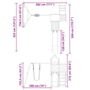 vidaXL impregnált fenyőfa kültéri játszószett