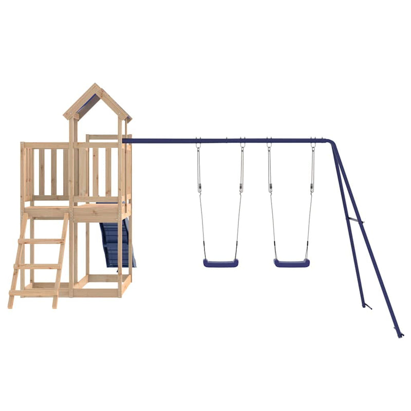 vidaXL tömör fenyőfa kültéri játszószett