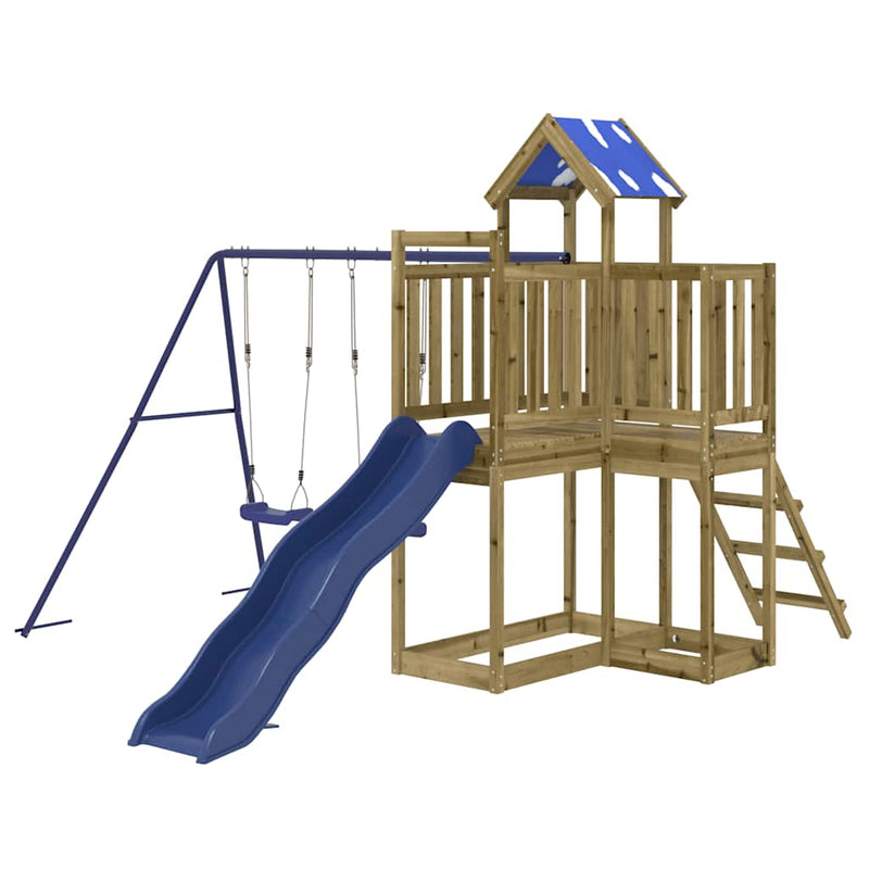 vidaXL impregnált fenyőfa kültéri játszószett