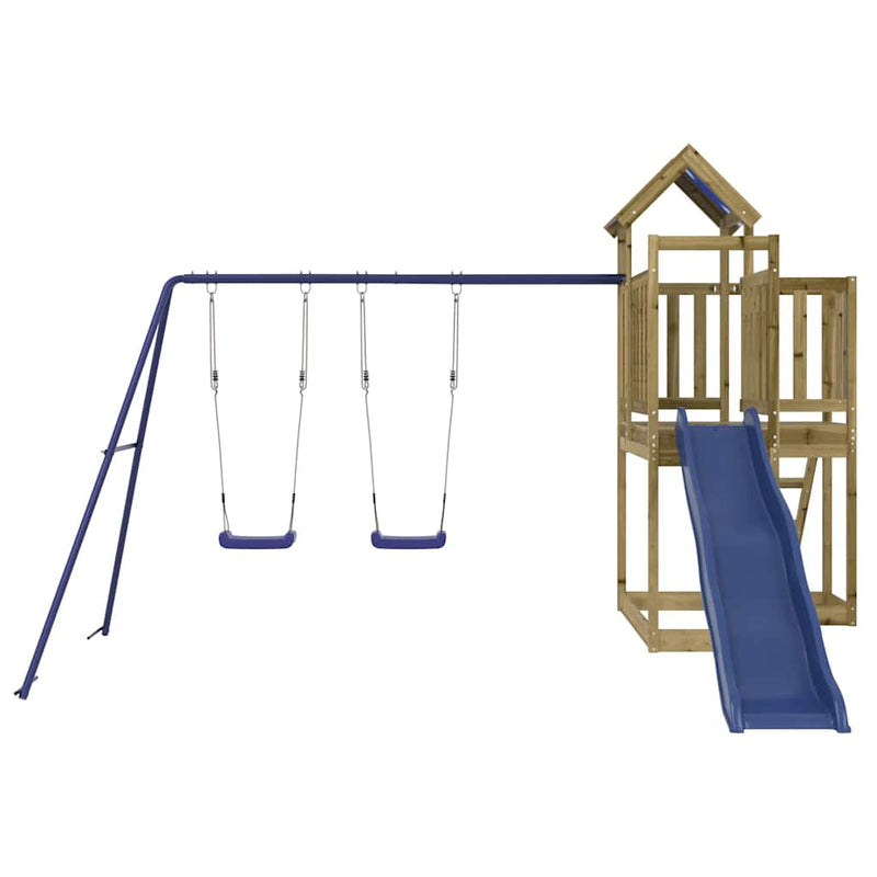 vidaXL impregnált fenyőfa kültéri játszószett