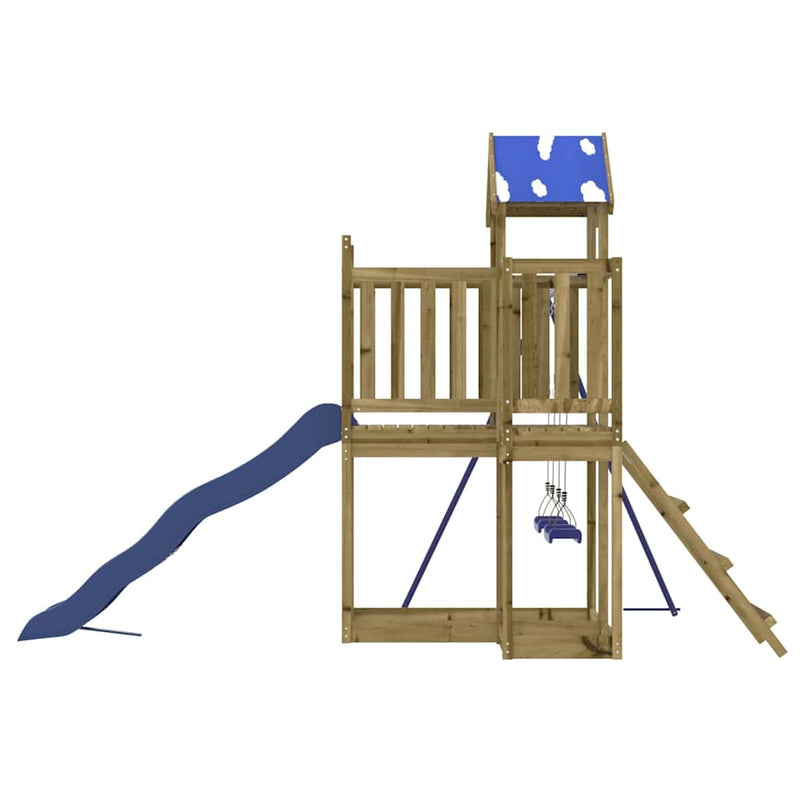 vidaXL impregnált fenyőfa kültéri játszószett