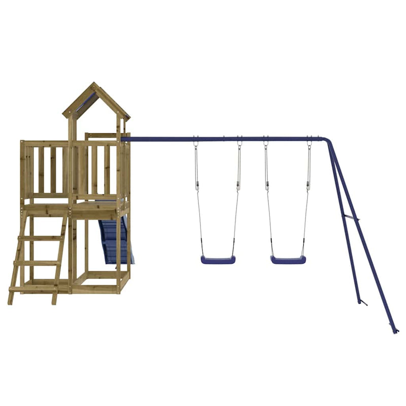 vidaXL impregnált fenyőfa kültéri játszószett