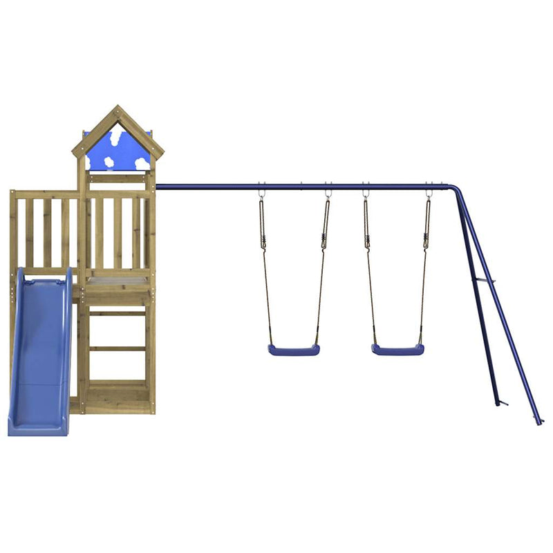 vidaXL impregnált fenyőfa kültéri játszószett