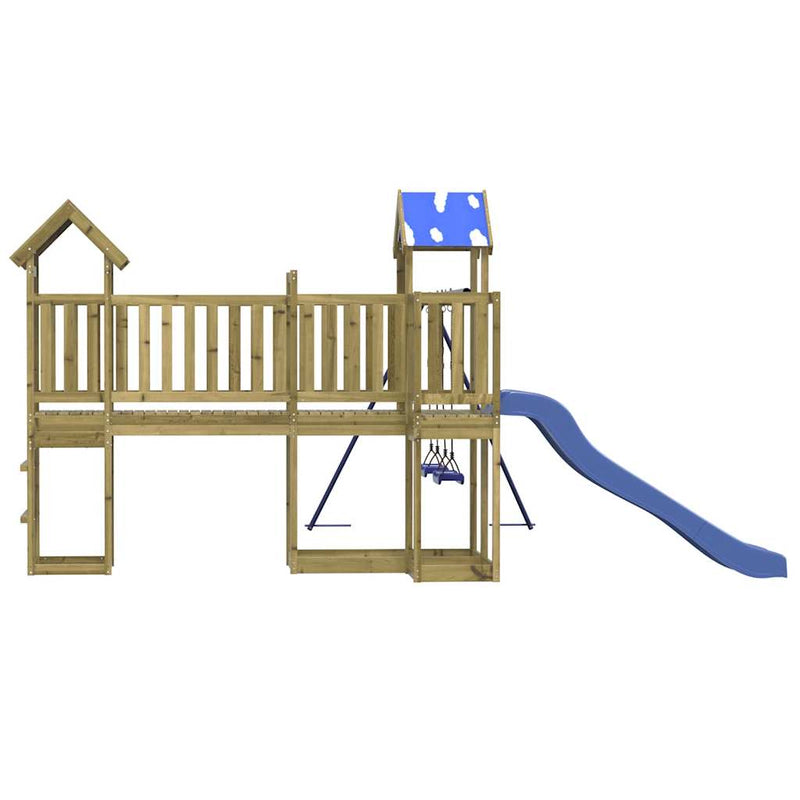 vidaXL impregnált fenyőfa kültéri játszószett