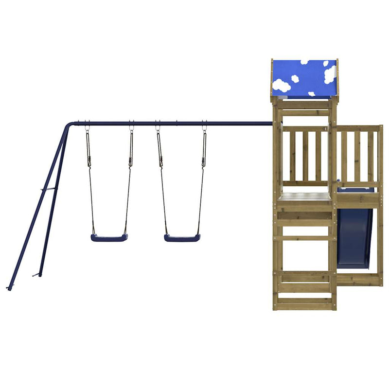 vidaXL impregnált fenyőfa kültéri játszószett