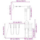 vidaXL impregnált fenyőfa kültéri játszószett