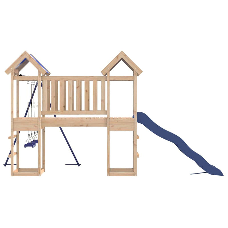 vidaXL tömör fenyőfa kültéri játszószett