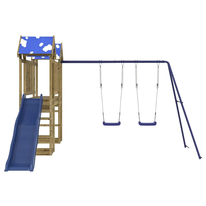 vidaXL impregnált fenyőfa kültéri játszószett