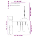 vidaXL impregnált fenyőfa kültéri játszószett
